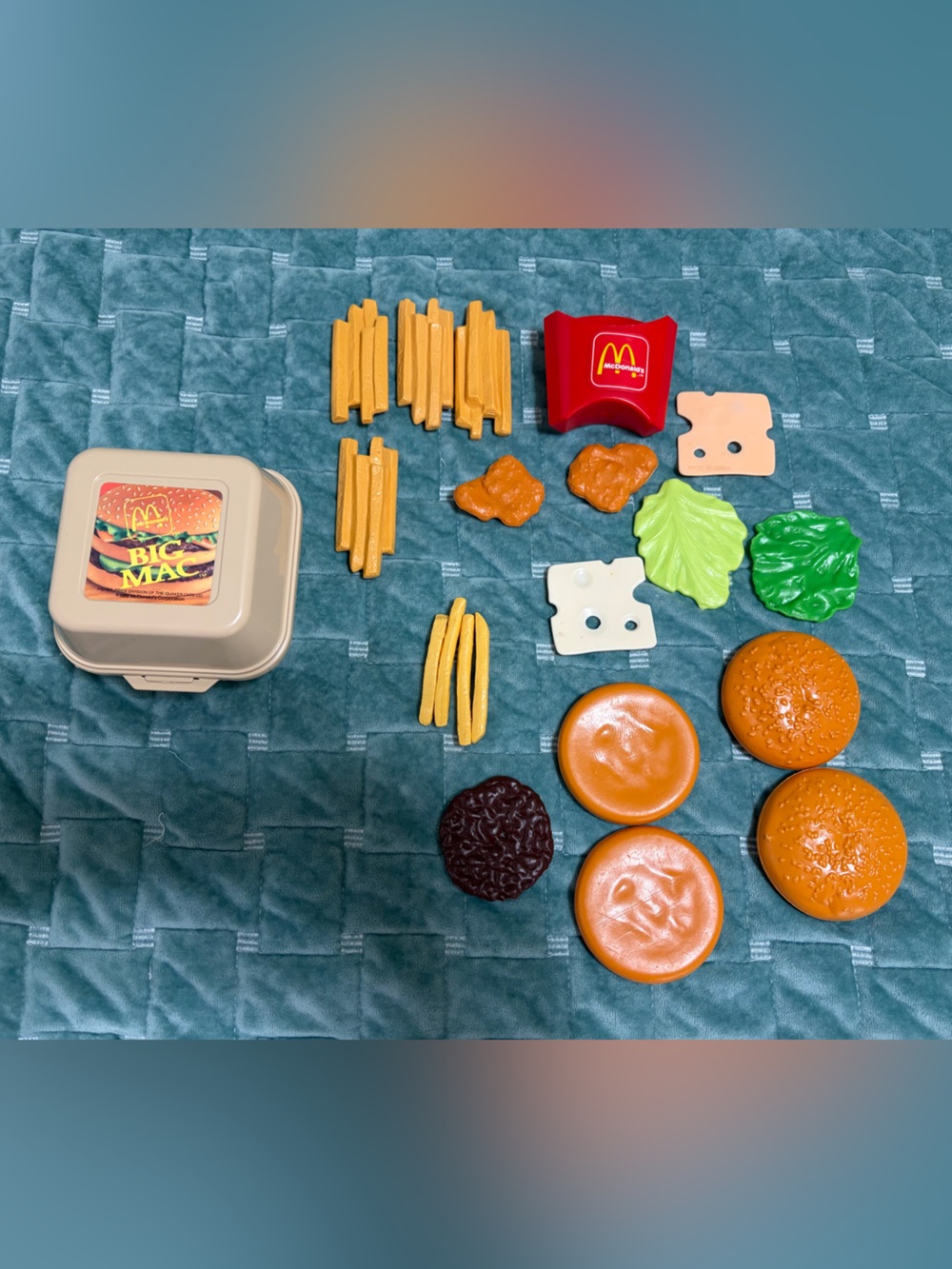 Vintage Fisher Price McDonald's Play Food Bic Mac Fries Toy